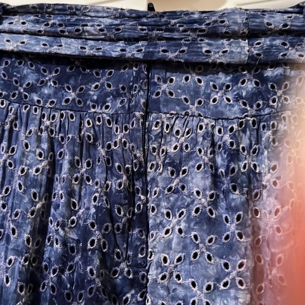 Amadi high low eyelet skirt with fabric belt - Picture 4 of 5